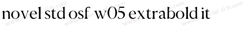 novel std osf w05 extrabold it字体转换